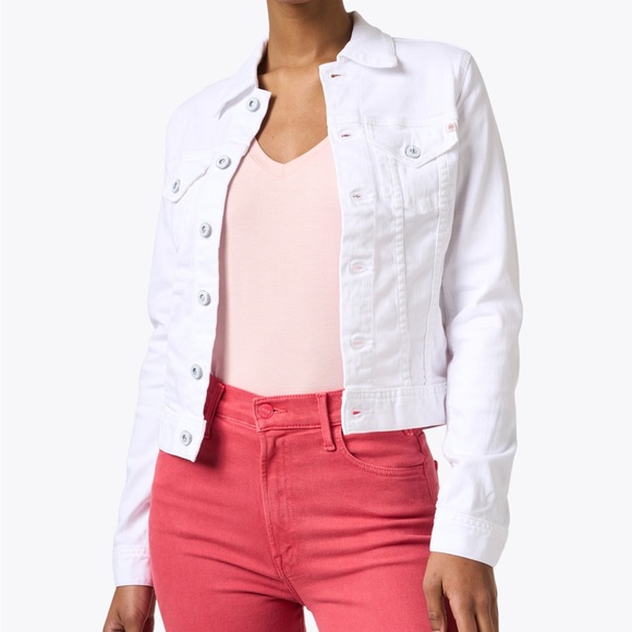 NWT AG Adriano Goldschmied Bright White Jean Jacket - Picture 1 of 10
